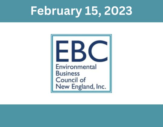 EBC (Environmental Business Council of New England) logo with date of event (February 15, 2023)