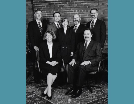 Epsilon's founding principals Margaret B. Briggs, Theodore Barten,  Lester B. Smith, Jr. Dale T. Raczynski, Samuel G. Mygatt, Michael E. Guski, and Cindy Schlessinger
