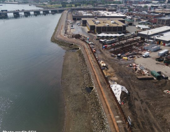 Aerial view of the Path Extension project