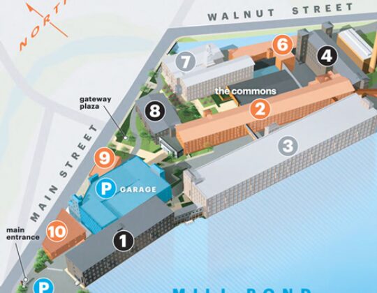 Map of the Mill & Main campus.